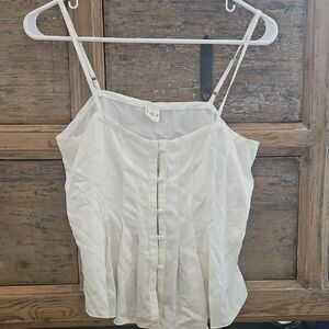Bila Cream Button-Front Camisole Top